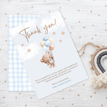 Baby Blue Teddy Bear Baby Shower 