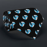 Baby Blue, White and Black Volleyball ネクタイ<br><div class="desc">Volleyball Sport Men's Tie - Two side print. Featuring a baby blue, white and black sport volleyball pattern on a black background. A great gift for a volleyball player, volleyball fan or volleyball team coach, a fun sports design. ⭐99% of my designs in my store are done in layers. This...</div>