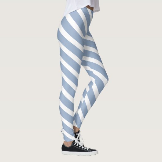 Baby Blue & White Stripe Leggings レギンス (右)
