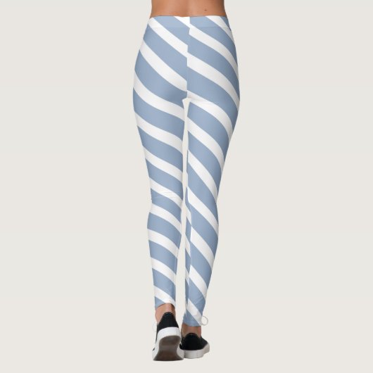 Baby Blue & White Stripe Leggings レギンス (裏面)