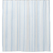 Baby Blue White Stripes シャワーカーテン (正面)