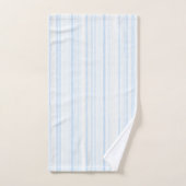 Baby Blue White Stripes バスタオルセット (ハンドタオル)
