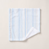 Baby Blue White Stripes バスタオルセット (ウォッシュタオル)