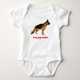 Baby body suit with German Shepherd "big brother" ベビーボディスーツ