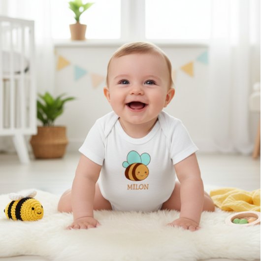  Baby Bodysuit Adorable Bee Design  ベビーボディスーツ