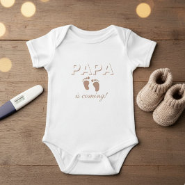 Baby Bodysuit - Birth Announcement PAPA is coming ベビーボディスーツ