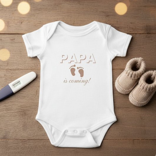 Baby Bodysuit - Birth Announcement PAPA is coming ベビーボディスーツ