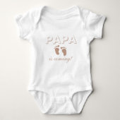 Baby Bodysuit - Birth Announcement PAPA is coming ベビーボディスーツ (正面)