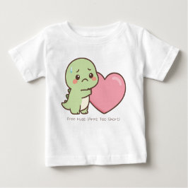 Baby Bodysuit - Cute Sad Dinosaur with Short Arms  ベビーTシャツ