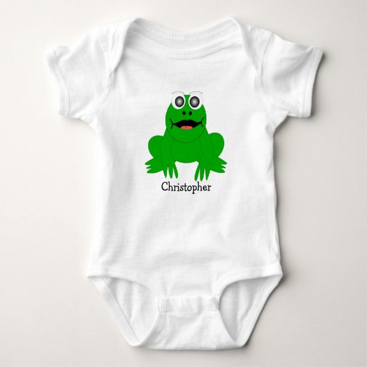Baby Bodysuit Frog Design ベビーボディスーツ (正面)