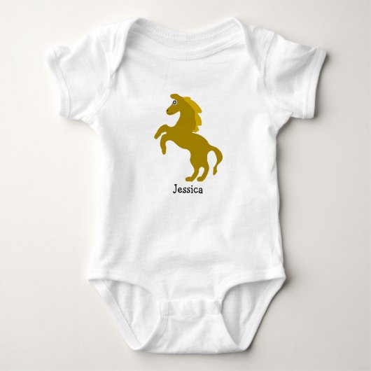 Baby Bodysuit Horse Design ベビーボディスーツ (正面)