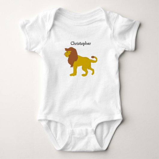 Baby Bodysuit Lion Design ベビーボディスーツ (正面)