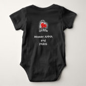 Baby Bodysuit : My Only Queen (black) ベビーボディスーツ (裏面)