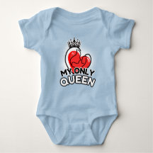 Baby Bodysuit : My Only Queen (blue)