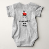 Baby Bodysuit : My Only Queen (grey) ベビーボディスーツ (裏面)