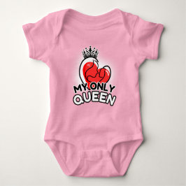 Baby Bodysuit : My Only Queen (pink) ベビーボディスーツ