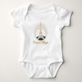 Baby Bodysuit - Paris Elegant Eiffel Tower ベビーボディスーツ