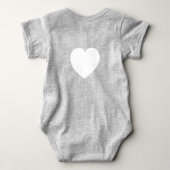 Baby bodysuit "PCOG" with scripture & heart ベビーボディスーツ (裏面)