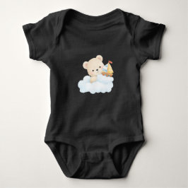 Baby Bodysuit – Sweet Teddy on a Cloud | Soft Wate ベビーボディスーツ