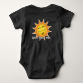 Baby Bodysuit : Take a Nap (black) ベビーボディスーツ (裏面)