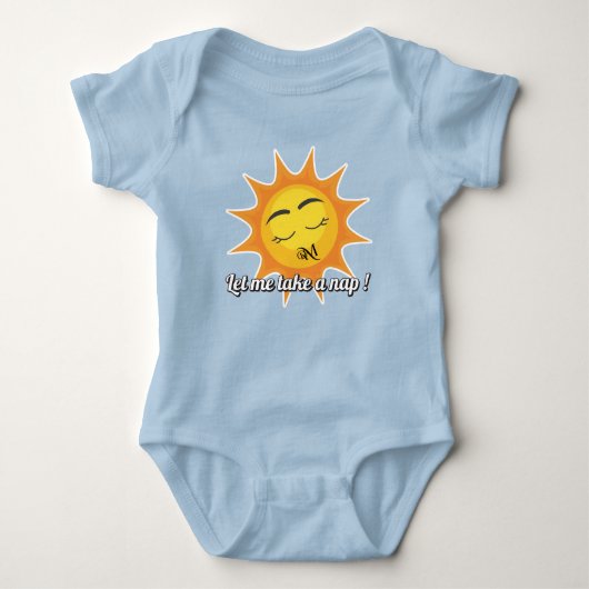 Baby Bodysuit : Take a Nap (blue) ベビーボディスーツ (正面)