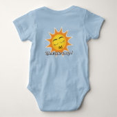 Baby Bodysuit : Take a Nap (blue) ベビーボディスーツ (裏面)