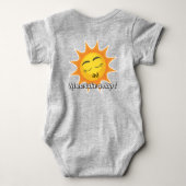 Baby Bodysuit : Take a Nap (grey) ベビーボディスーツ (裏面)