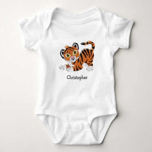 Baby Bodysuit Tiger Design ベビーボディスーツ (正面)