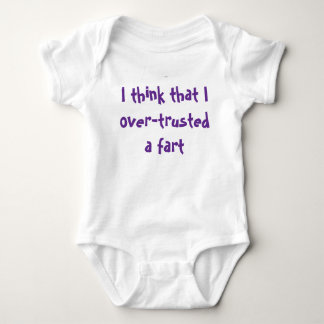Baby bodysuit with a humorous message ベビーボディスーツ