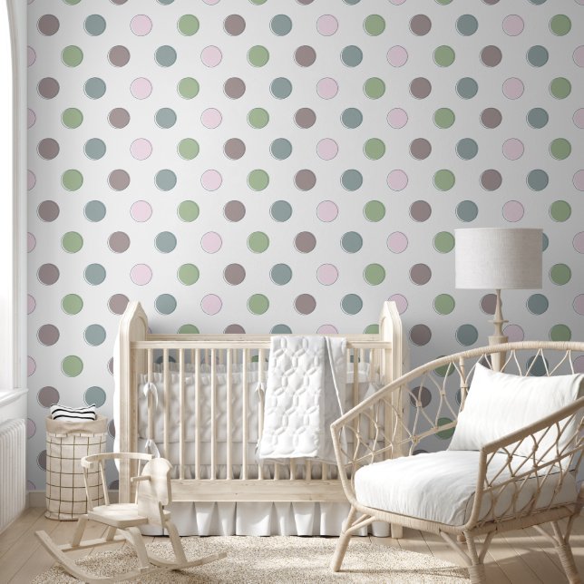 Baby Boho Seamless Gender Neutral Dot Pattern 壁紙 (キッズ)