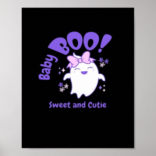Baby Boo Sweet Toddler Halloween Design ポスター (正面)