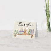 Baby Books and Brunch Neutral Baby Shower サンキューカード (正面)