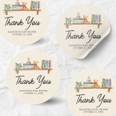 Baby Books and Brunch Neutral Baby Shower ラウンドシール