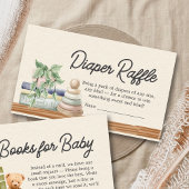 Baby Books and Brunch Neutral Shower Diaper Raffle エンクロージャーカード