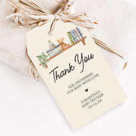 Baby Books and Brunch Neutral Shower Favor Tags ギフトタグ