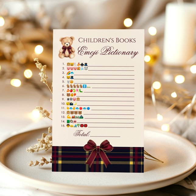 Baby Books emoji pictionary teddy bear plaid game (クリエイターアップロード済み)