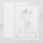 Baby Boy 2nd Birthday Invite 招待状 (正面/裏面)