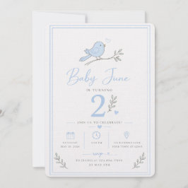 Baby Boy 2nd Birthday Invite 招待状