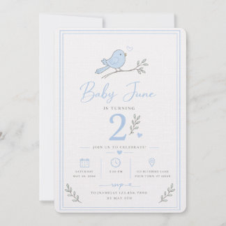 Baby Boy 2nd Birthday Invite 招待状