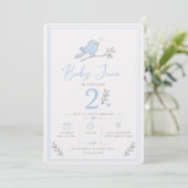 Baby Boy 2nd Birthday Invite 招待状 (スタンド正面)