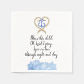 Baby Boy Baptism スタンダードカクテルナプキン (正面)