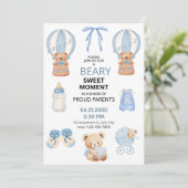 BABY BOY BEAR BLUE/WHITE BABY SHOWER SAVE THE セーブザデート (スタンド正面)