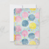 Baby Boy Bee In A Flower Shower  招待状 (裏面)