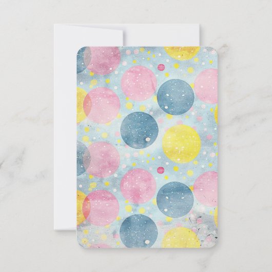 Baby Boy Bee In A Flower Shower 招待状 (裏面)