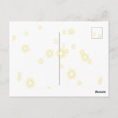 Baby Boy Blue Announcement with Stars and Lights ポストカード (裏面)