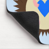 Baby Boy Blue Heart Hedgehog マウスパッド (コーナー)