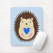 Baby Boy Blue Heart Hedgehog マウスパッド (マウス)