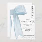 Baby Boy Blue Ribbon 招待状 (正面/裏面)