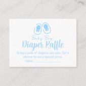 Baby Boy Blue Shoes Diaper Raffle エンクロージャーカード (正面)