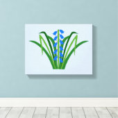 Baby Boy Bluebell Flowers Spring キャンバスプリント (インサイチュ (ウッドフロア))